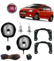 Farol Auxiliar Punto Sporting 2013 Com Lampada H1 Kit