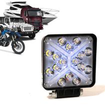 Farol Auxiliar Quadrado LED X Ambar 104mm (16 LEDs) 138W Farol Auxiliar Quadrado LED X Ambar 104mm (16 LEDs) 138W