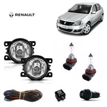 Farol Auxiliar Renault Logan 2012 Com Lâmpada H11 Kit