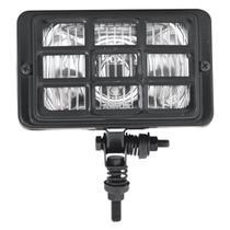 Farol Auxiliar Retangular Com Grade Manejo Carcaça Ferro uso geral 156X94 Mm Usa H3