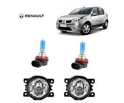 Farol Auxiliar Sandero Stepway 2016 Com H11 Super Branca Par