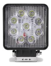Farol Auxiliar Universal Led 8000K 10v/30v 27w 2400 Lumens - Quadrado