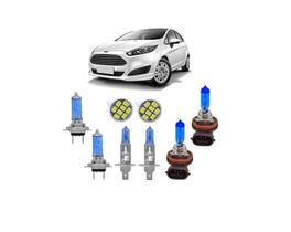 Farol Baixo Milha Alto New Fiesta14/16 Lâmpada Super Branca.