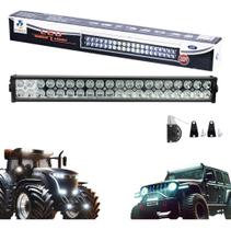Farol Barra De Led 120w 55cm Trator Camionete Off Road 4x4