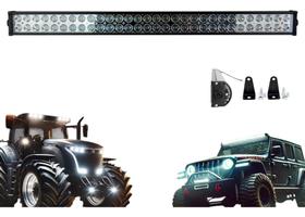 Farol Barra De Led 180w 80cm Trator Camionete Off Road 4x4