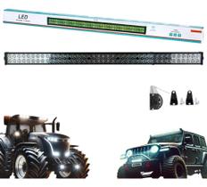 Farol Barra De Led 240w 105cm Trator Camionete Off Road 4x4