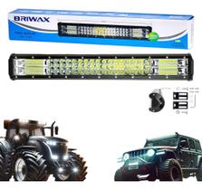 Farol Barra De Led 288w 52cm Trator Camionete Off Road 4x4