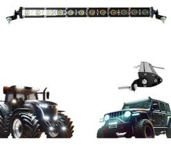 Farol Barra De Led 36w 34cm Trator Camionete Off Road 4x4