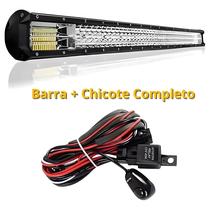 Farol Barra De Led 432w 80cm Hilux Ranger S10 Muito Forte + chicote