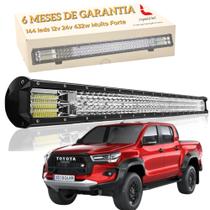 Farol Barra De Led 432w 80cm Hilux Ranger S10 Muito Forte