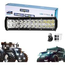 Farol Barra De Led 72w 30cm Trator Camionete Off Road 4x4
