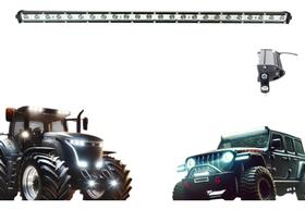 Farol Barra De Led 72w 65,5cm Trator Camionete Off Road 4x4