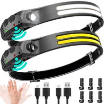 Farol Beccason LED recarregável 2PCS 230 COB Super Bright