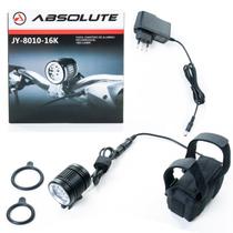 Farol Bicicleta Absolute Led 1600 Lumens Jy-8010 Super Forte Farol Bicicleta Absolute Led 1600 Lumens Jy-8010 Super Forte