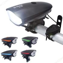 Farol Bicicleta Bike Led Com Buzina Recarregável - B-max