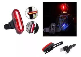 Farol Bicicleta Traseiro Sinalizador Led Recarregável Via USB