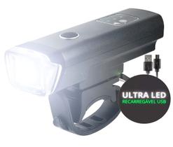 Farol Bike Bicicleta Recarregavel Com Sinalizador Dianteiro Super Led Premium