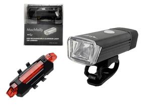 Farol Bike Led Branco + Farol Traseiro Sinalizador Bicicleta Farol Bike Led Branco + Farol Traseiro Sinalizador Bicicleta