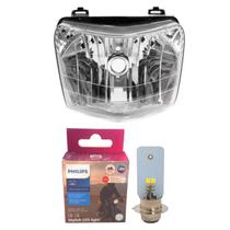 Farol Bloco Óptico + Lâmpada Led Philips Bros 150 09 á 12 Farol Bloco Óptico + Lâmpada Led Philips Bros 150 09 á 12