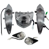 Farol Bloco Óptico + Piscas Dianteiros + Piscas Traseiros Shineray Jet 50 Jet 125 Farol Bloco Óptico + Piscas Dianteiros + Piscas Traseiros Shineray Jet 50 Jet 125