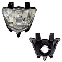 Farol Bloco Optico Transparente para Moto XTZ 125 K/E/XE/XK