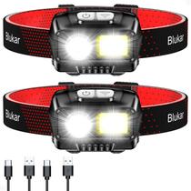 Farol Blukar LED recarregável 2000L à prova d'água, pacote com 2 Farol Blukar LED recarregável 2000L à prova d'água, pacote com 2