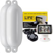 Farol Busca Direcional Controle 12v + 2 Defensa G5 Original Farol Busca Direcional Controle 12v + 2 Defensa G5 Original