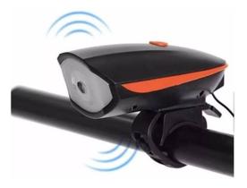 Farol C/ Buzina Lanterna Bike Bicicleta Luz Led Recarregável USB