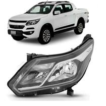 Farol C/Led S10 Trailblazer Friso Cromado 2017 2024 Esquerdo Farol C/Led S10 Trailblazer Friso Cromado 2017 2024 Esquerdo