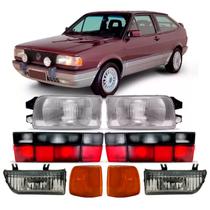 Farol C/ Pisca Ambar + Lanterna Fume Gol Quadrado 91 A 96