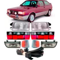 Farol C/ Pisca Cristal + Lanterna Fume Gol Quadrado 91 A 96