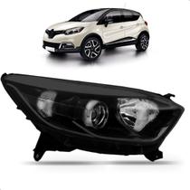 Farol Captur 2017 A 2019 Eletrico com Friso Preto Farol Captur 2017 A 2019 Eletrico com Friso Preto