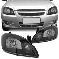 Farol Celta 2007 a 2015 Prisma 2006 a 2012 Máscara Negra Foco Simples - BC