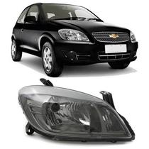 Farol Celta 2007 Ate 2016 Prisma 2007 Ate 2012 LD Moldura Dark Chrome H4 94750226