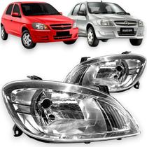 Farol celta prisma 2007 2008 2009 a 2015 cromado direito