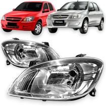 Farol celta prisma 2007 2008 2009 a 2015 cromado esquerdo