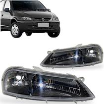 Farol Chevrolet Celta 2000 A 2006 Mascara Negra Direito