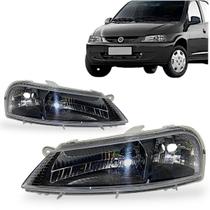 Farol Chevrolet Celta 2000 A 2006 Mascara Negra Esquerdo