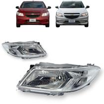 Farol chevrolet onix prisma 2013 2014 2015 2016 cromado esquerdo