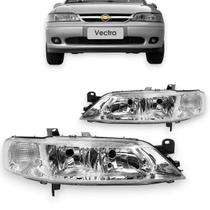 Farol chevrolet vectra 2000 2001 2002 a 2005 cromado direito