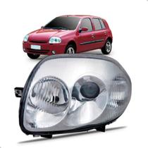 Farol clio 2001 2002 cromado foco duplo Farol clio 2001 2002 cromado foco duplo