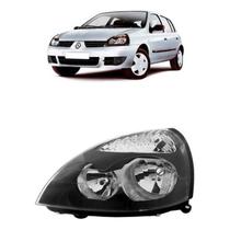 Farol Clio 2004 2005 2006 2007 2008 2009 2010 Mascara Negra Lado Esquerdo