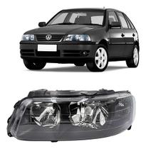 Farol com auxiliar máscara negra foco duplo gol parati saveiro g3 1999 a 2005 direito ou esquerdo Farol com auxiliar máscara negra foco duplo gol parati saveiro g3 1999 a 2005 direito ou esquerdo