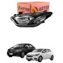 Farol Com Drl Led Másc Negra Onix Prisma 2017 A 2021 Arteb Farol Com Drl Led Másc Negra Onix Prisma 2017 A 2021 Arteb