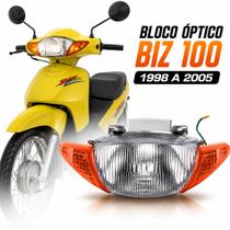 Farol Com Piscas Honda Biz 100 1998 A 2005 Bloco Óptico Dianteiro Completo