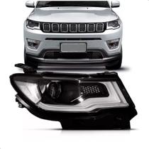 Farol Compass 2017 A 2021 Eletrico Com Motor Com Xenon e Led Farol Compass 2017 A 2021 Eletrico Com Motor Com Xenon e Led