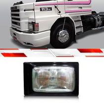 Farol compativel SC 112 113 141 142 143 1984 Ate 1987 Completo Com Aro Suporte Moldura Plastica Serve Ld Le Usa Medida A237Mm X L391Mm Lampada H4