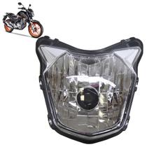 Farol Completo CB 250 Twister 2016 2017 2018 2019 Máscara Cromada Cristal Encaixe H4 Lisa Acrílico