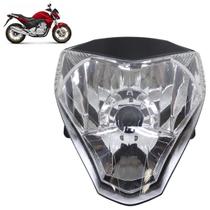 Farol Completo CB 300 2009 2010 2011 2012 2013 2014 2015 Máscara Cromada Cristal Lisa Acrílico