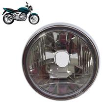 Farol Completo CBX 250 Twister 2001 2002 2003 2004 2005 2006 2007 2008 Máscara Cromada Cristal Lisa Acrílico Aro Cromado
